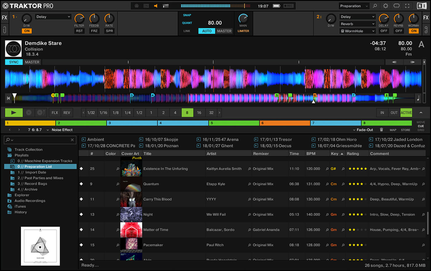 Traktor Pro 3 Stacked Wave Forms